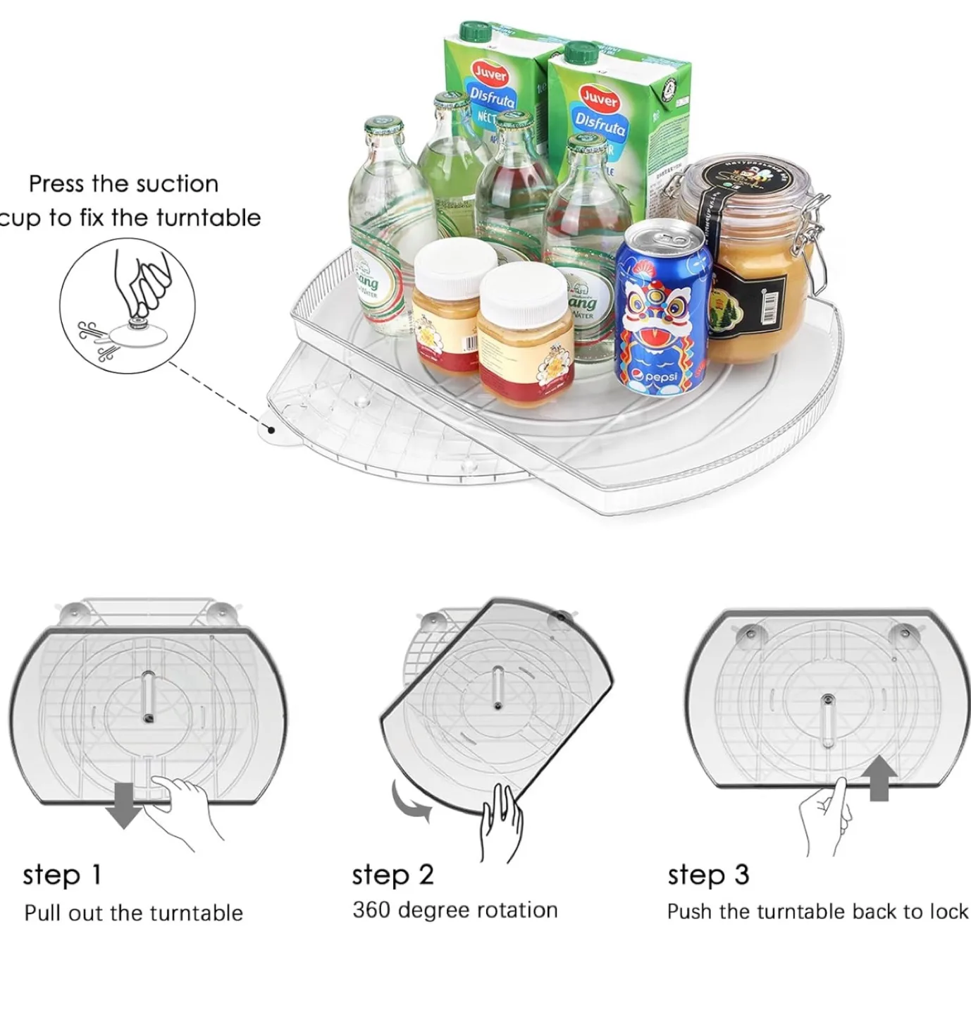 Lazy Susan Turntable for Refrigerator image indicator(3)
