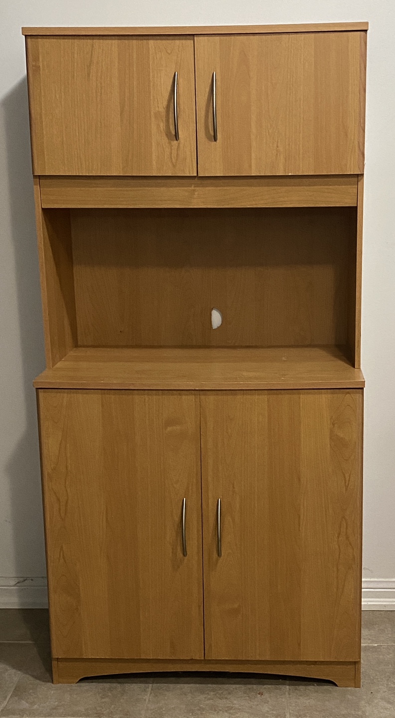 Large Wooden Cabinet with Shelves