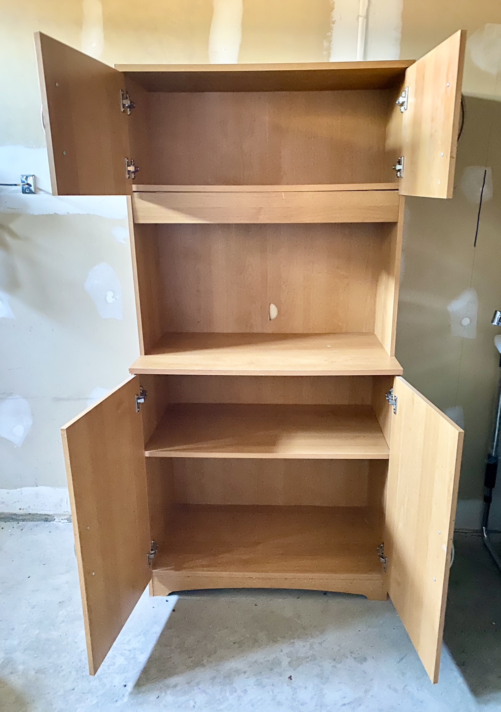 Large Wooden Cabinet with Shelves - photo 2