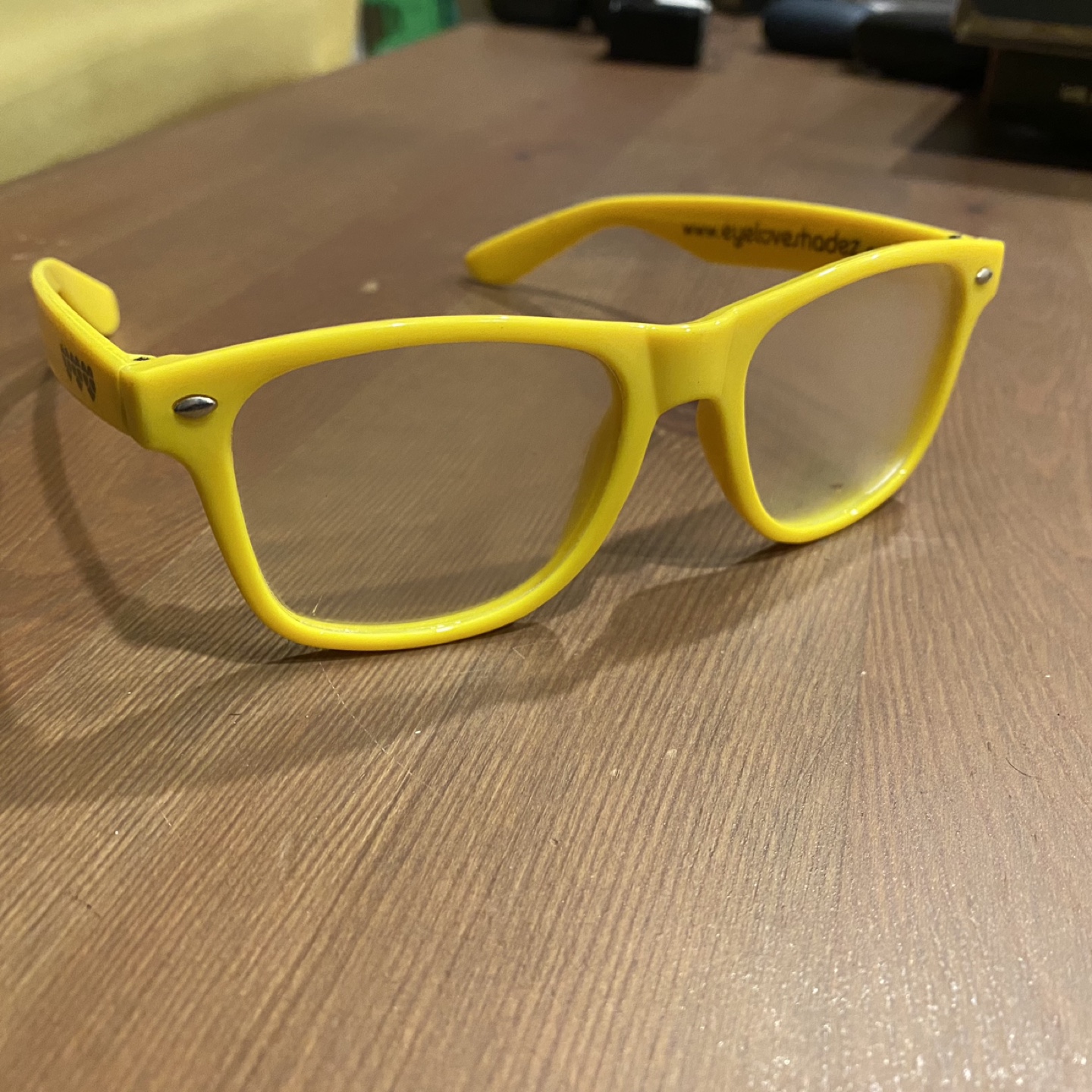 Yellow EyeLoveShades Glasses