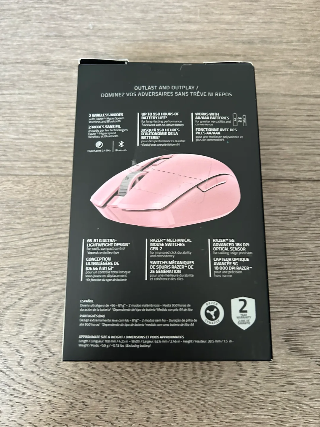 Razer Orochi V2 Quartz Edition Wireless Gaming Mouse image indicator(2)