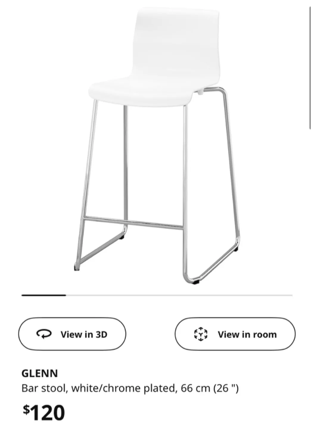2 IKEA Glenn Bar Stools image indicator(3)