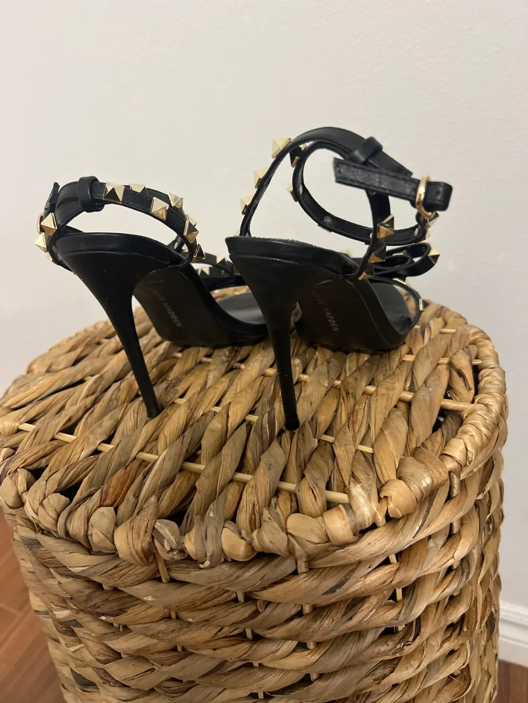 Steve Madden Black Studded Heels image indicator(2)