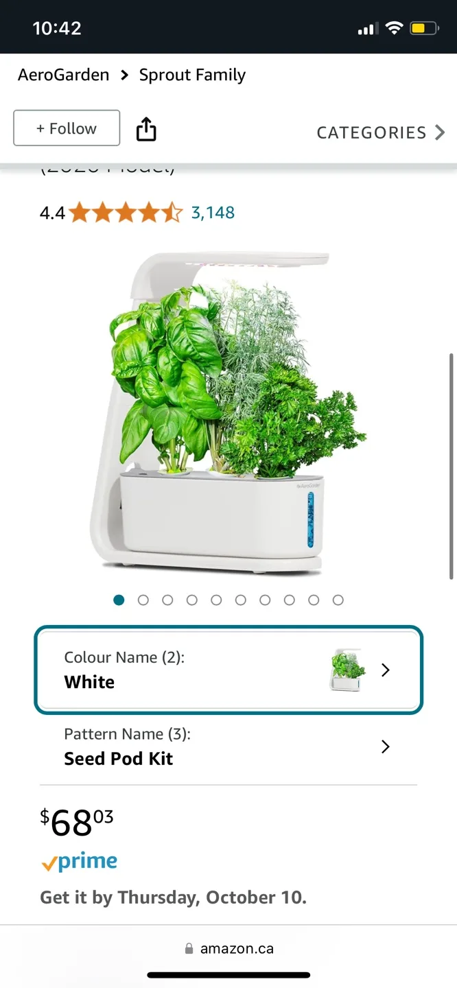 AeroGarden Sprout Aquaponic Growlight system thumbnail