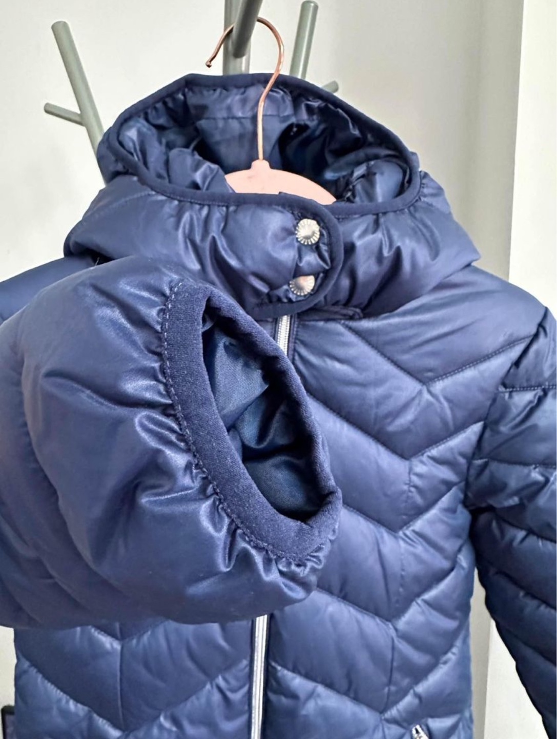 Next Girls Blue Puffer Jacket - photo 3