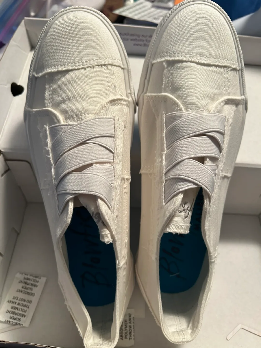 Blowfish Malibu White Canvas Shoes Size 10 thumbnail