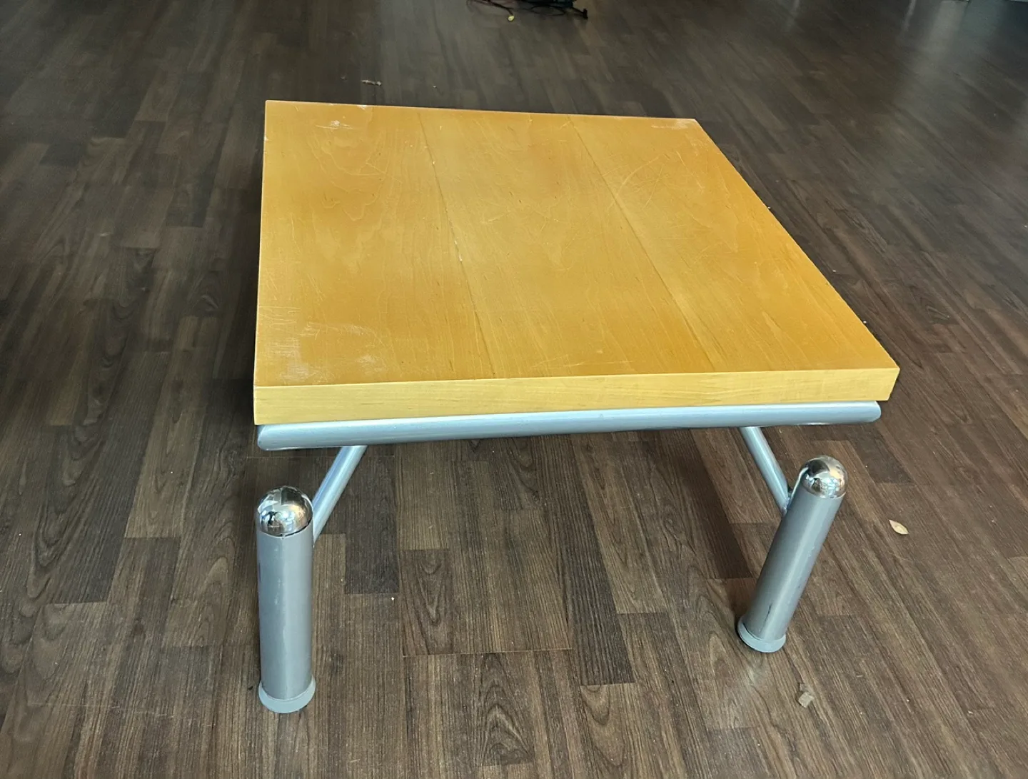 Square Coffee Table with Chrome Legs thumbnail