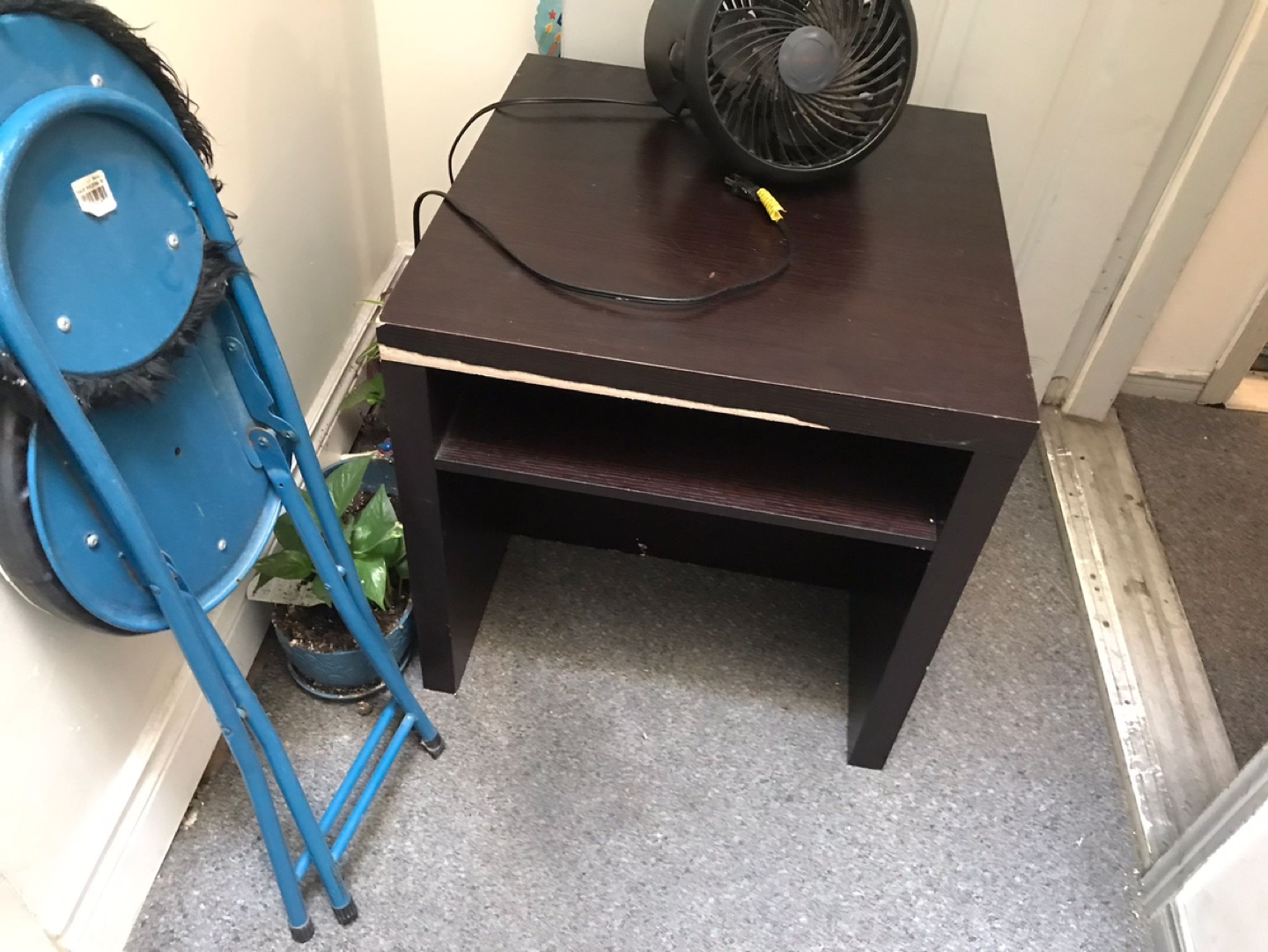 Small Dark Brown End Table - photo 2