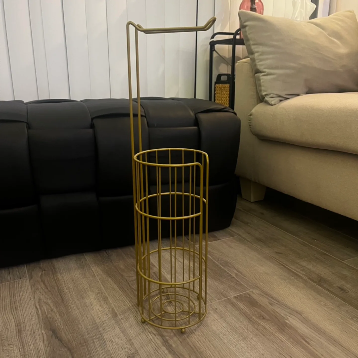 Gold Toilet Paper Holder Stand thumbnail