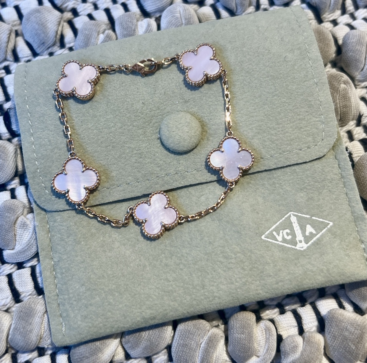 Pink Clover Bracelet