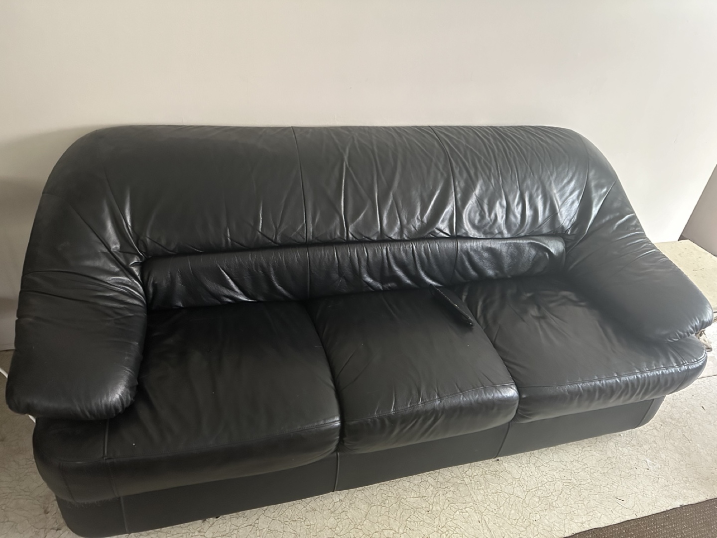 Black Leather Sofa