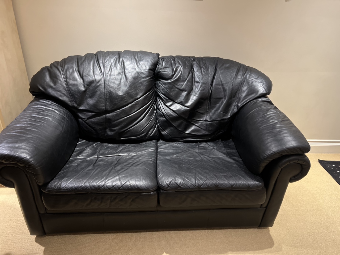 Black Leather Sofa