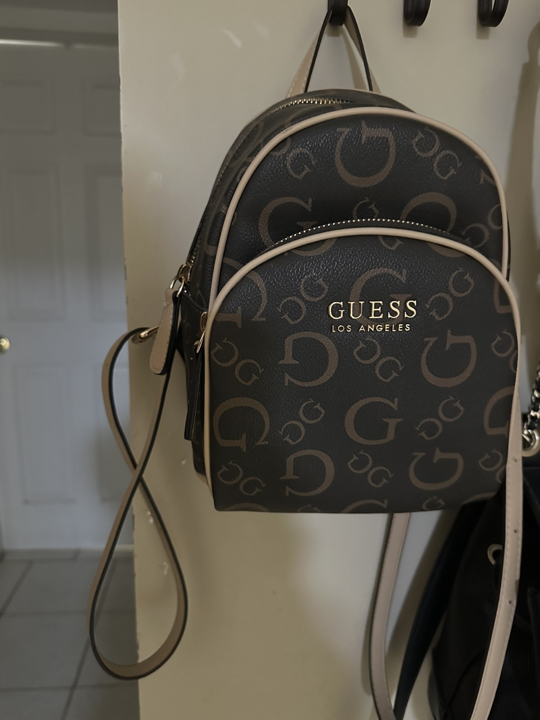 Guess mini backpack brown hotsell