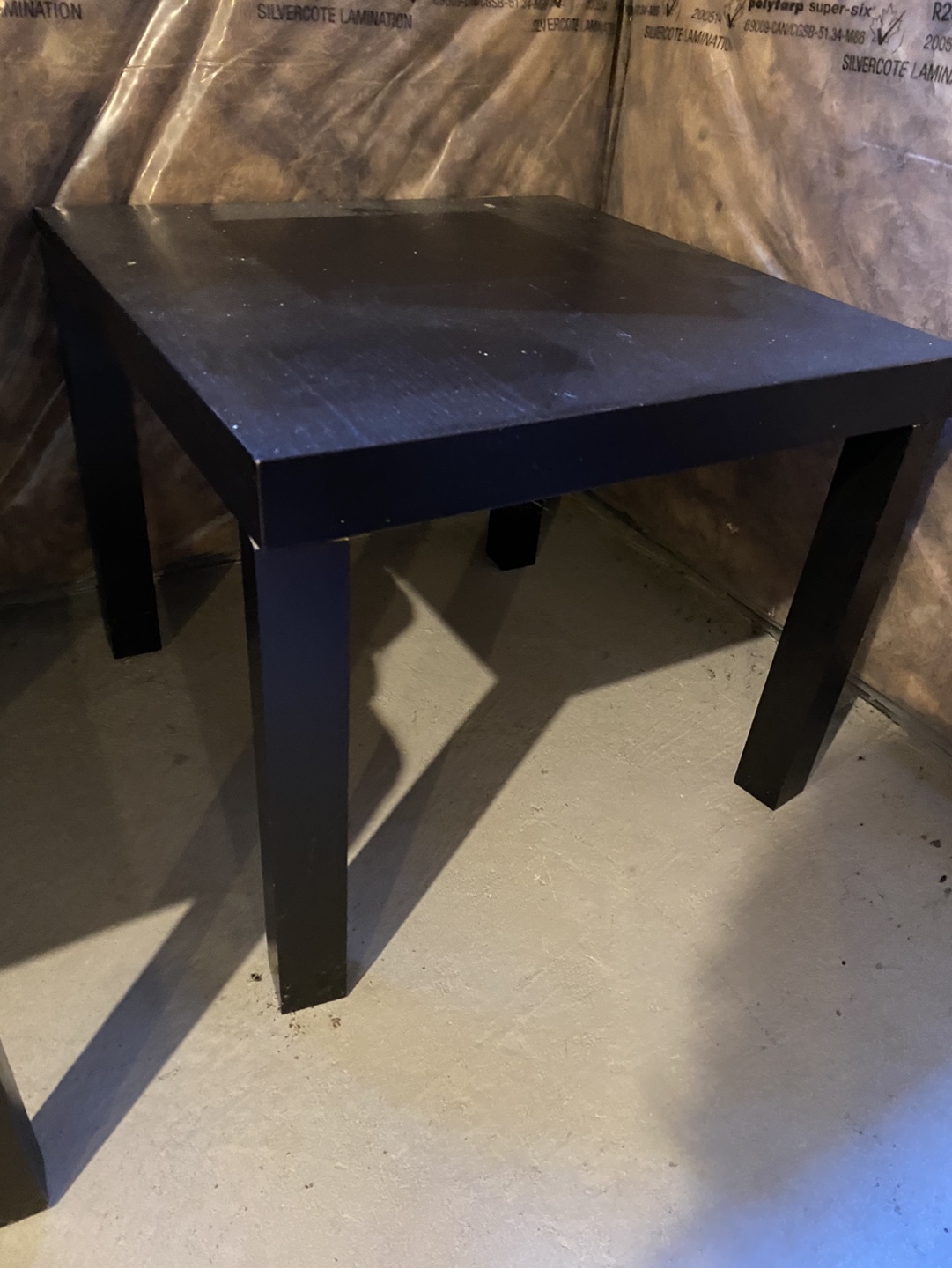 Black Square End Table