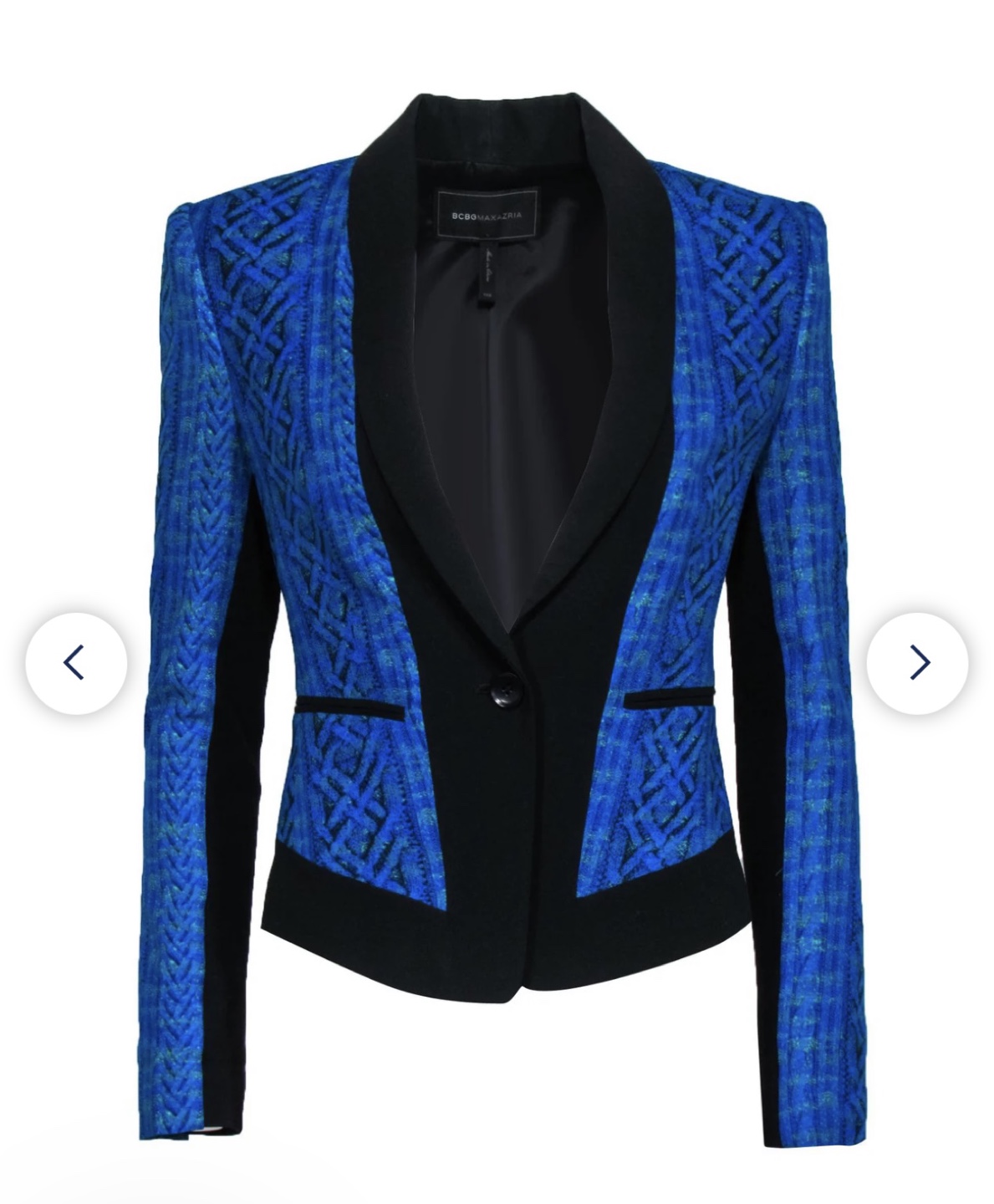 BCBG Max Azria Blue & Black Blazer