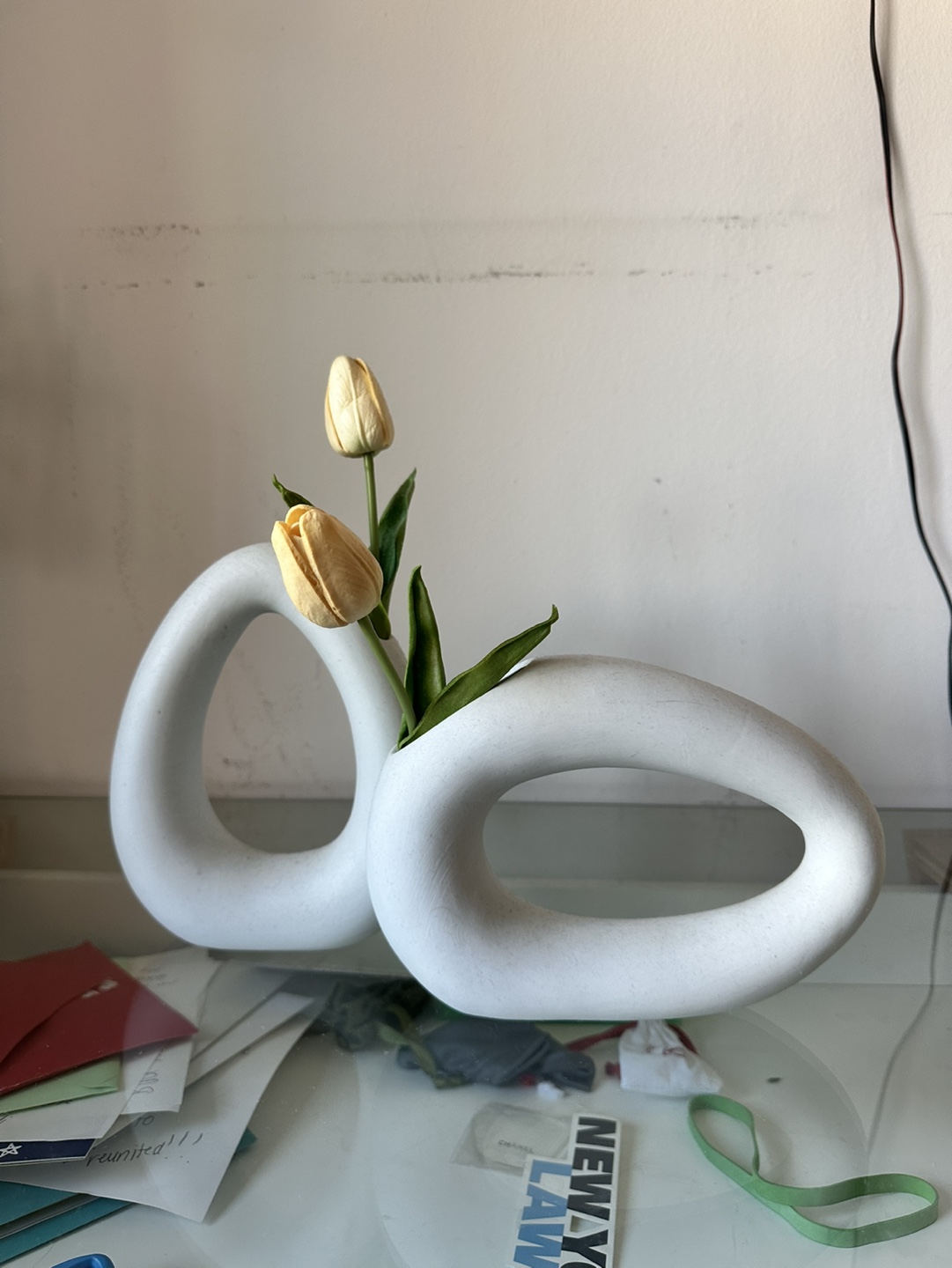White Ceramic Modern Vase