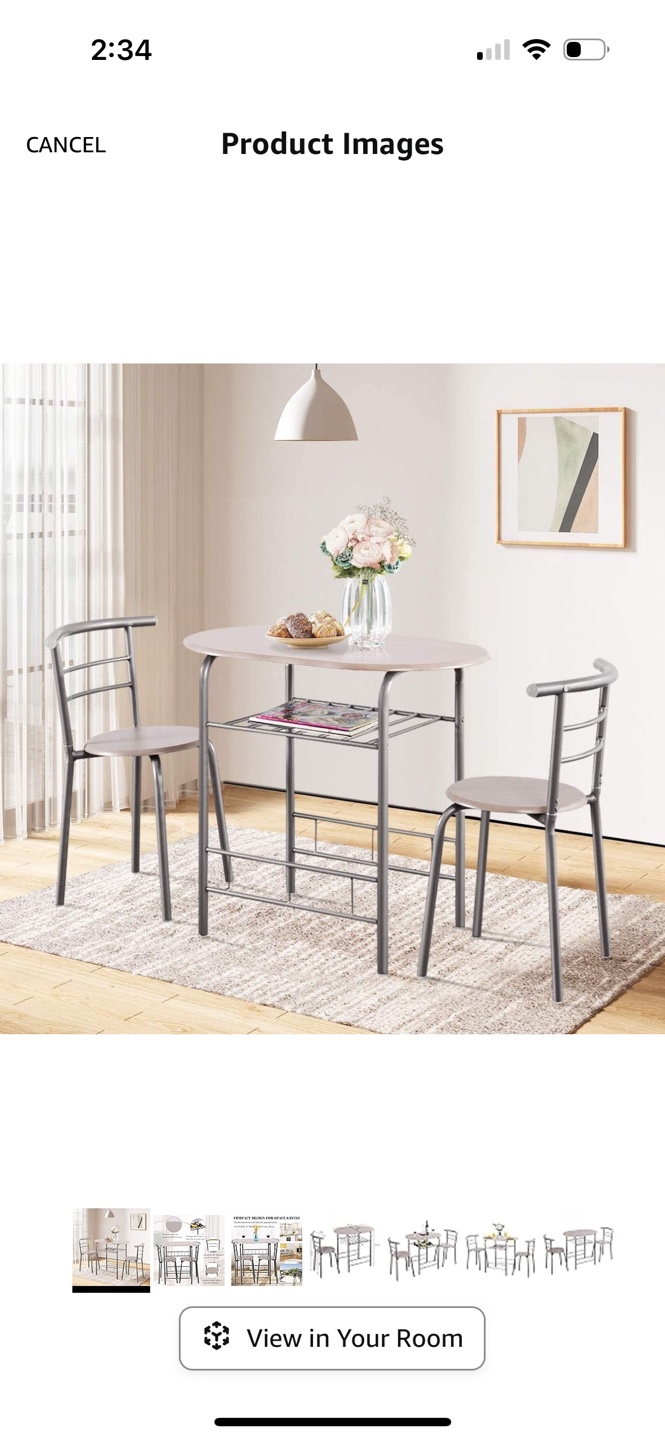 Dining Set with 2 Chairs, Breakfast Table, Dining Table 🧡