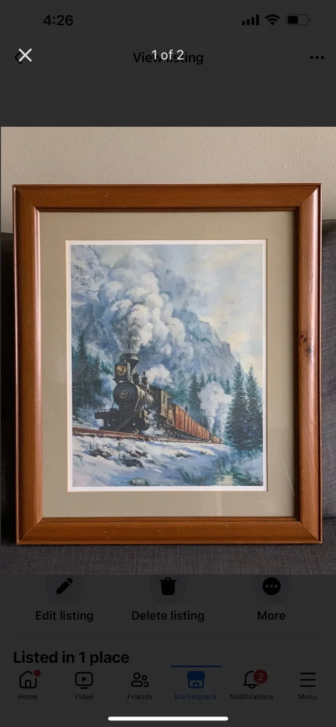 Framed Train Print-Ted Xaras “The Big Hill” thumbnail