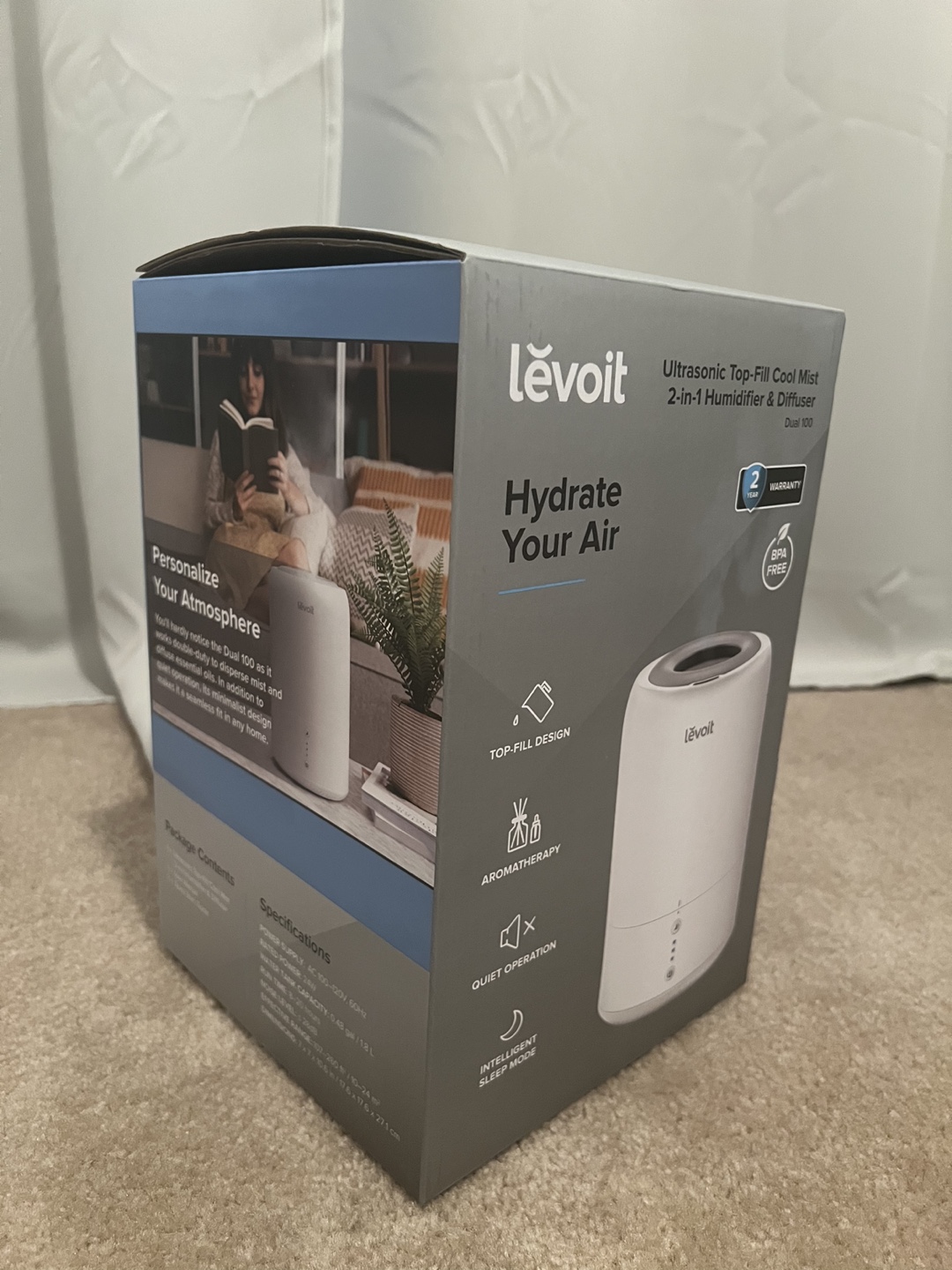 Levoit Ultrasonic Top-Fill Cool Mist Humidifier & Diffuser - photo 3