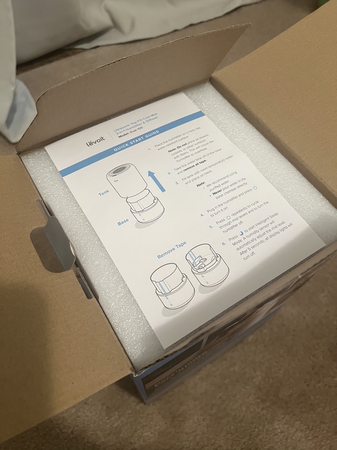 Levoit Ultrasonic Top-Fill Cool Mist Humidifier & Diffuser - photo 2
