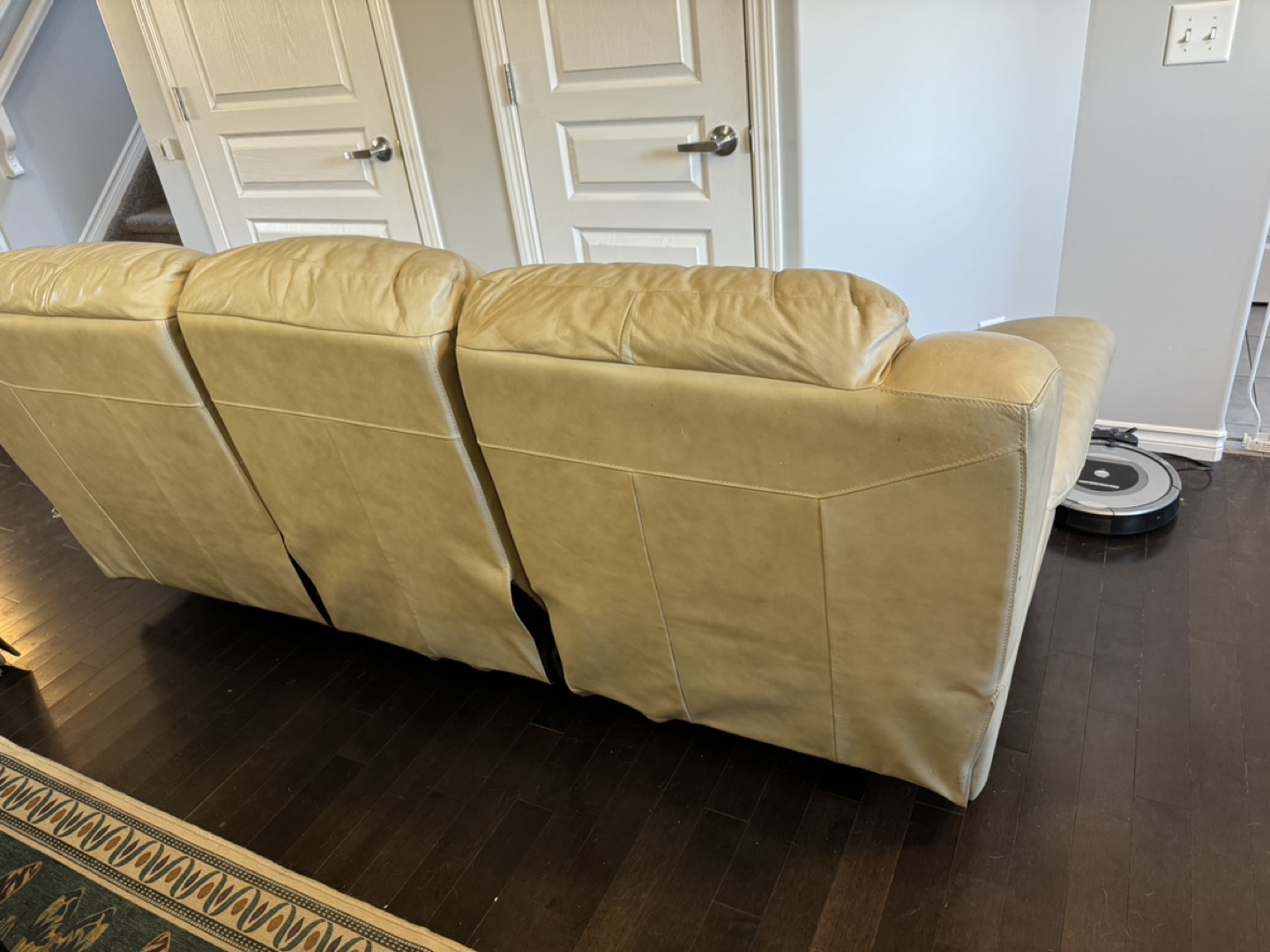 Reclining Leather Sofa - photo 5