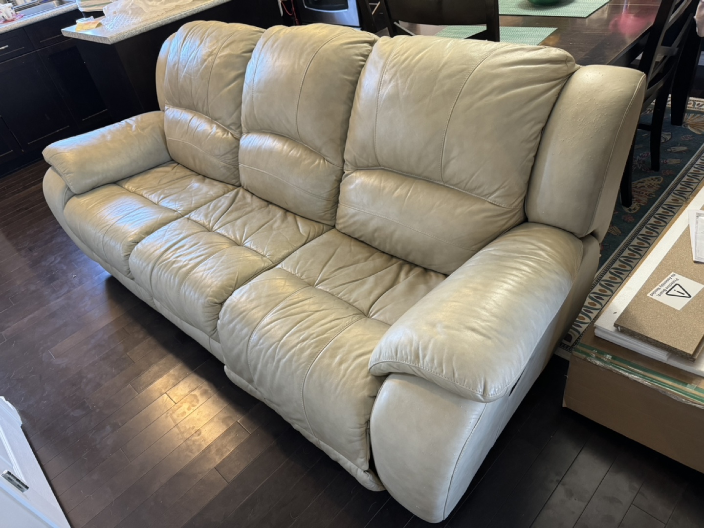 Reclining Leather Sofa - photo 2