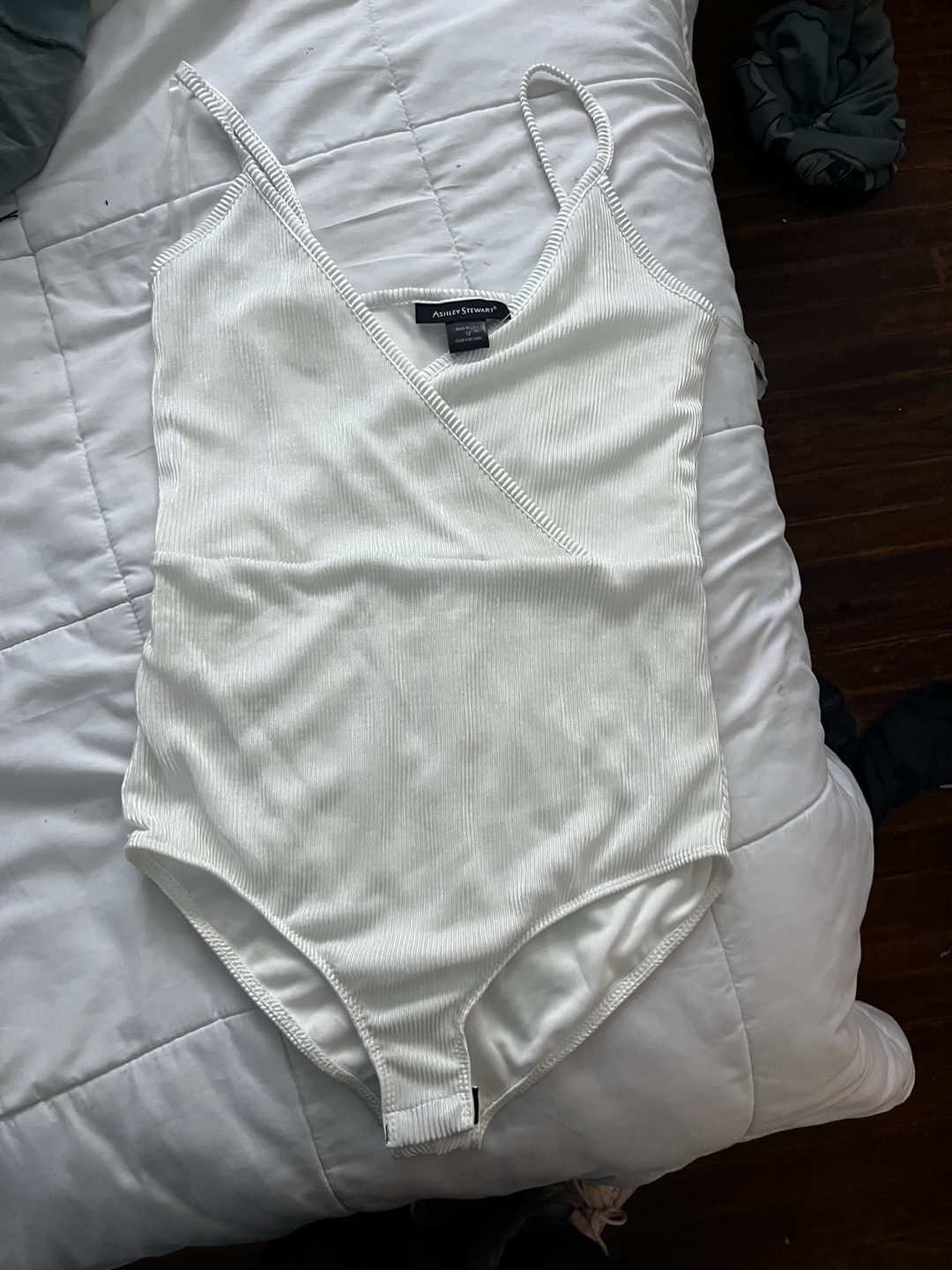 White Ribbed Bodysuit - photo 3