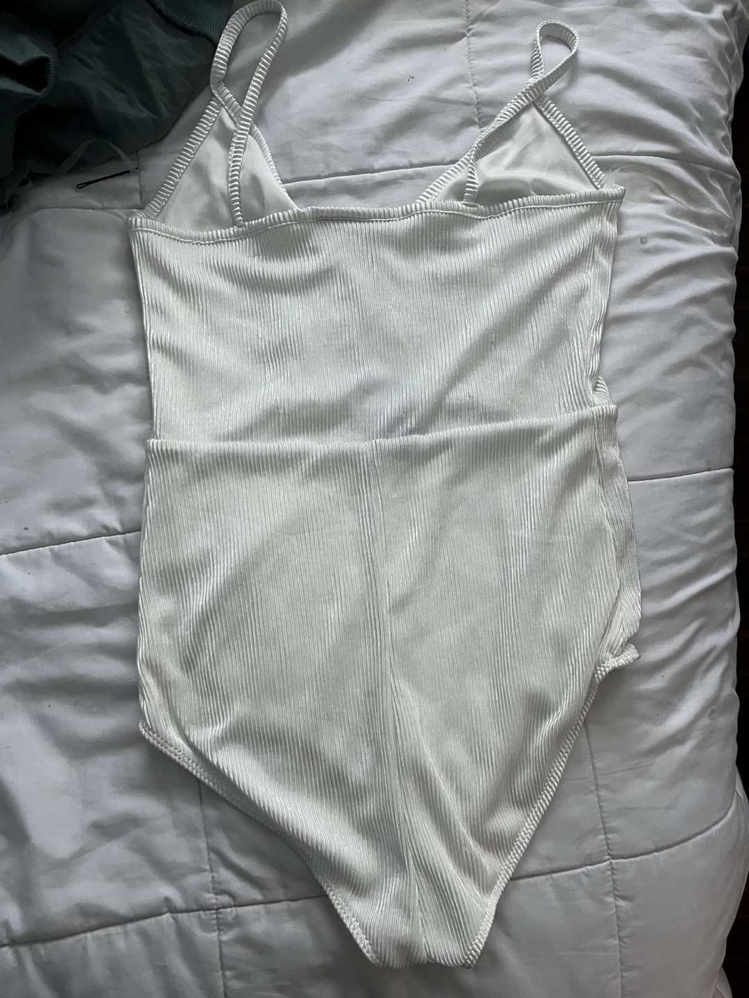 White Ribbed Bodysuit - photo 2