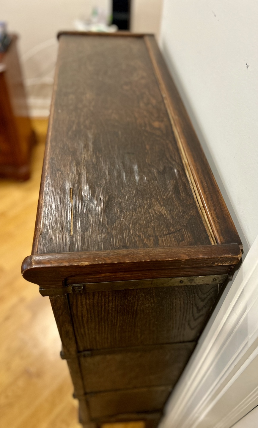 Antique Wooden Bookcase with Glass Doors - photo 3