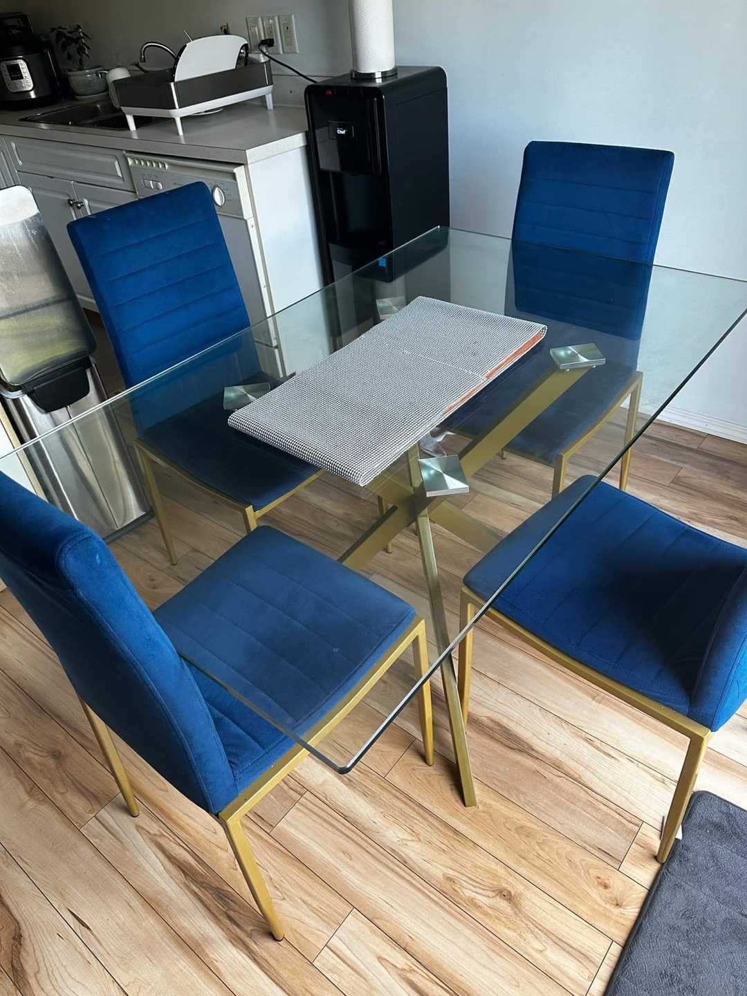 Glass Dining Table and 4 Chairs