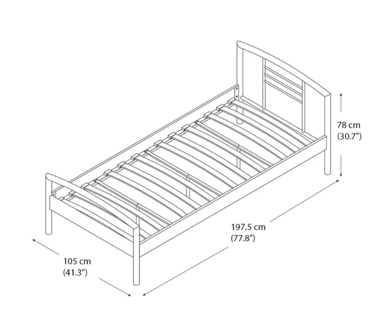 Black Metal Single /Twin Bed Frame - photo 2