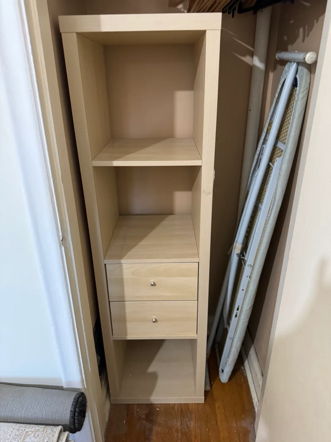 Wooden Shelf Unit with Two Drawers thumbnail