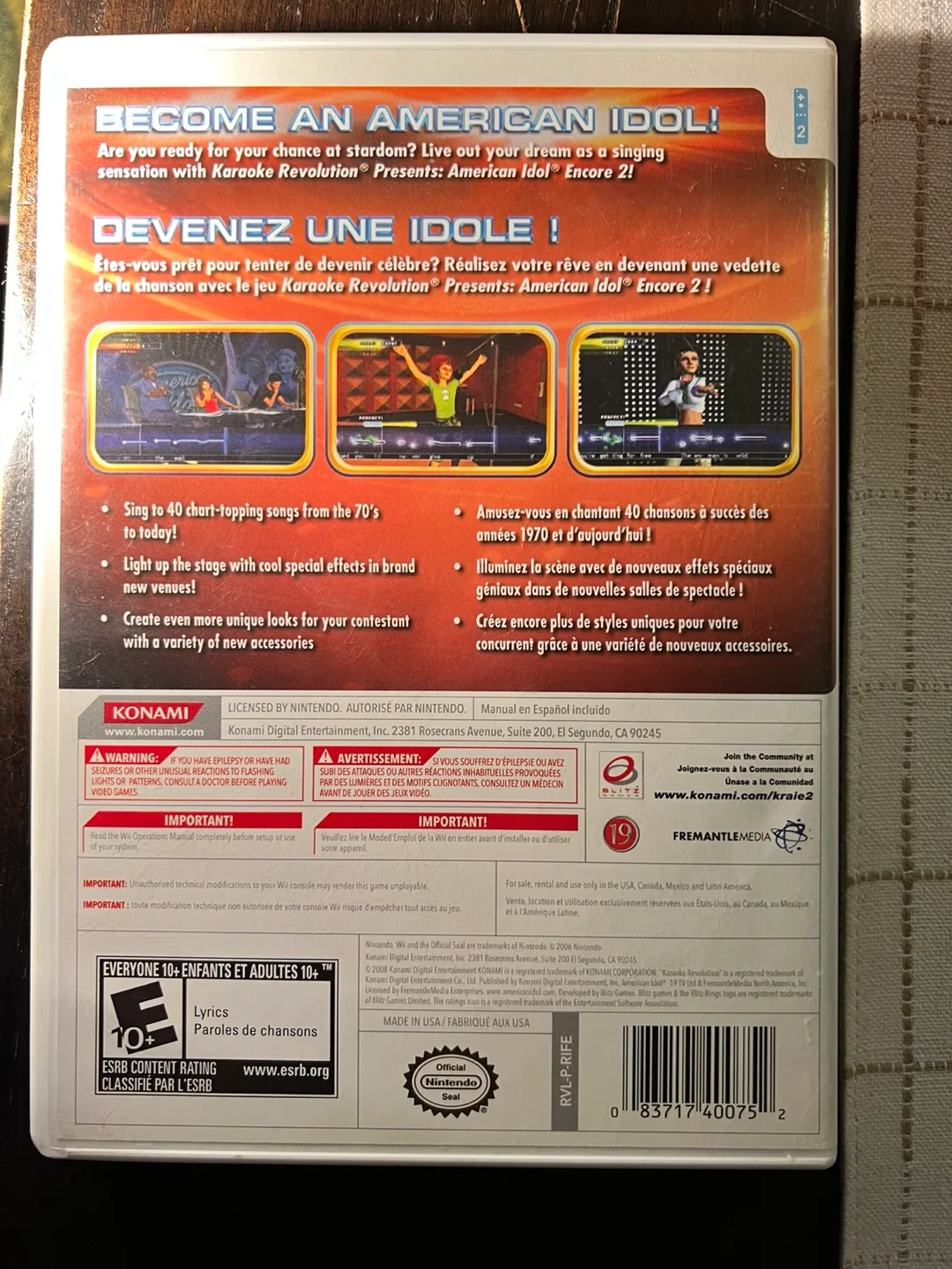 Karaoke Revolution Presents American Idol Encore 2 for Wii image indicator(2)