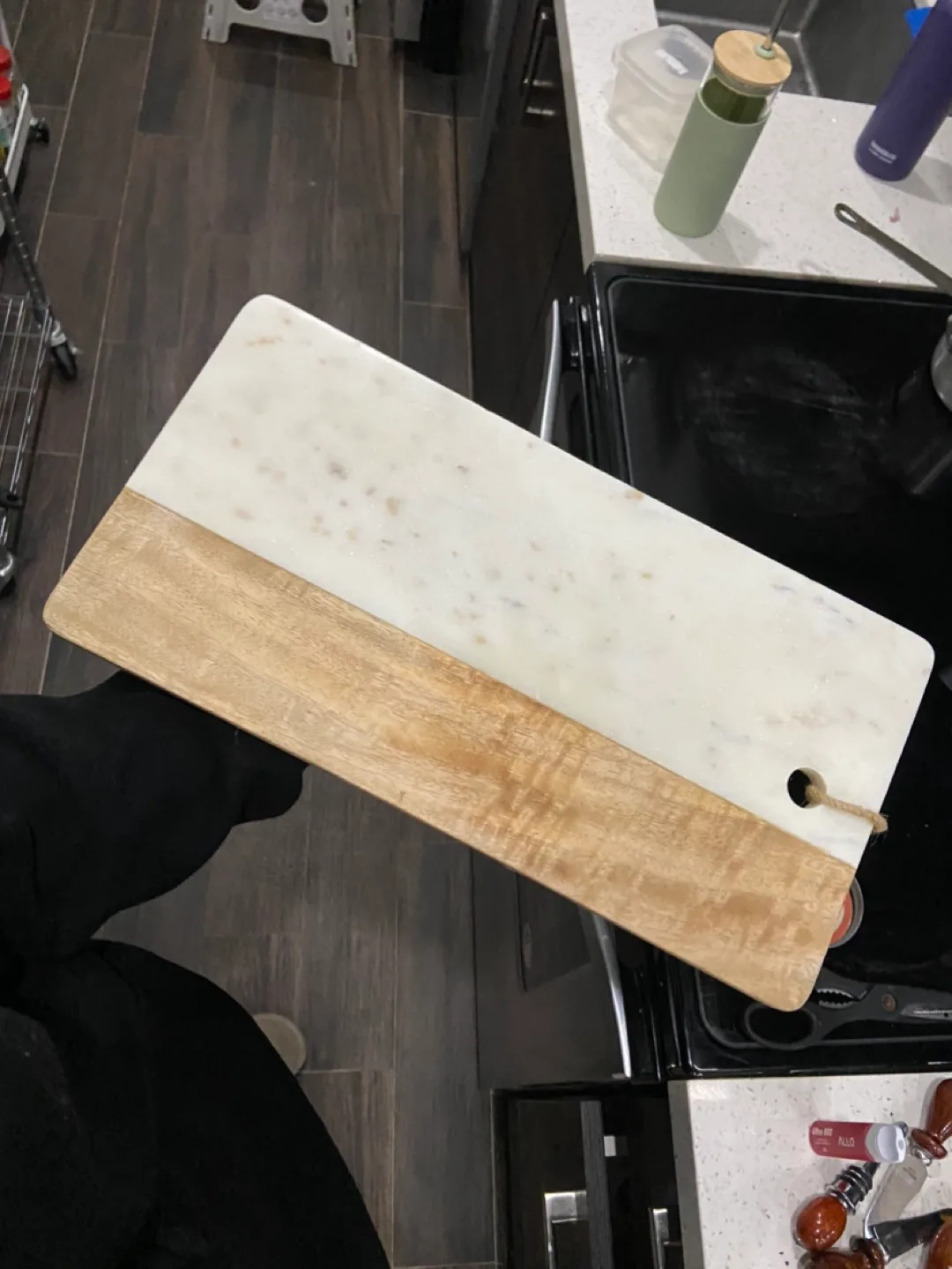 Marble and Wood Cutting Board #freecycle thumbnail