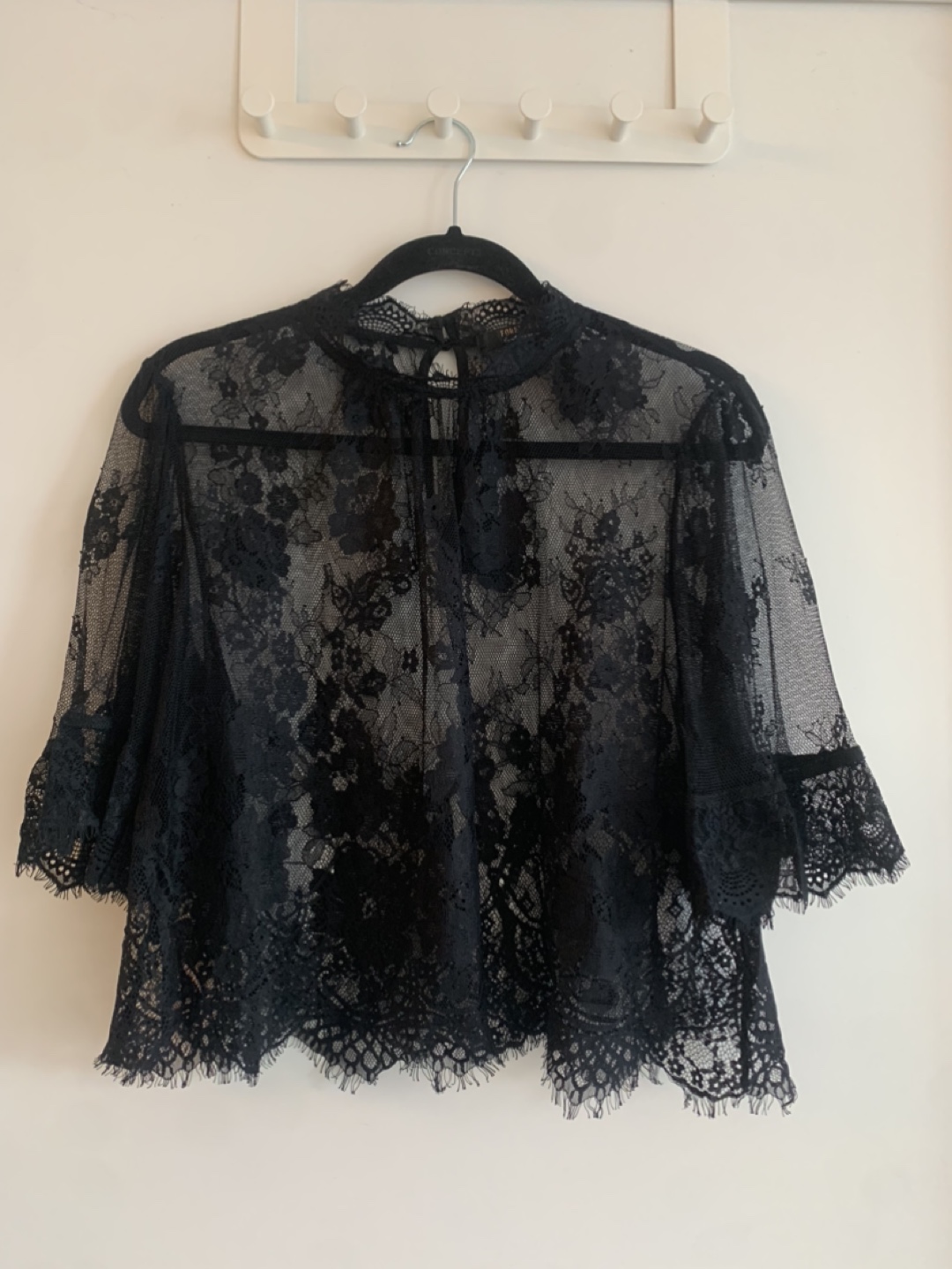 Two Black Lace Tops - photo 2