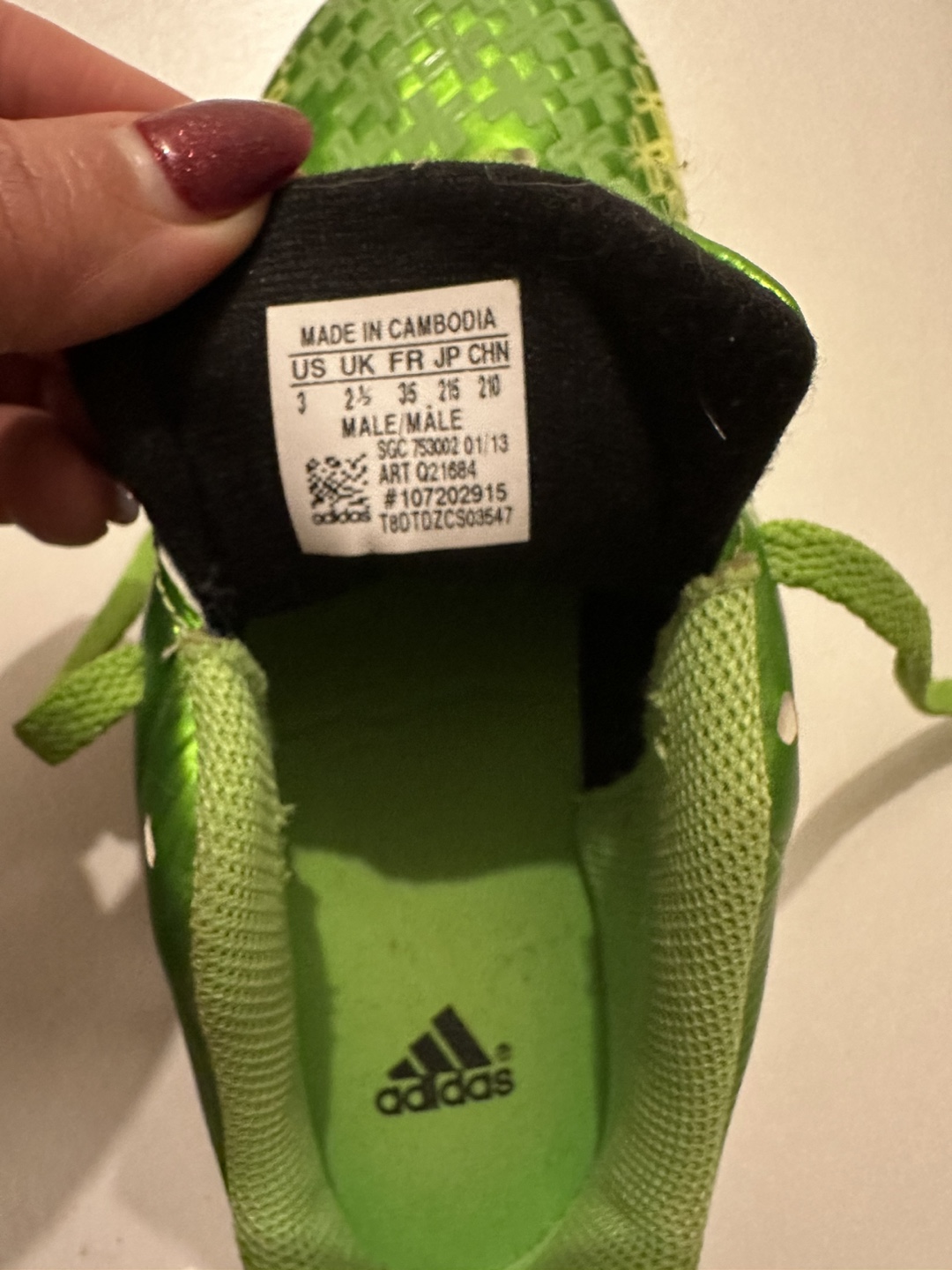 Adidas Predator Soccer Cleats Green Size 3 - photo 4