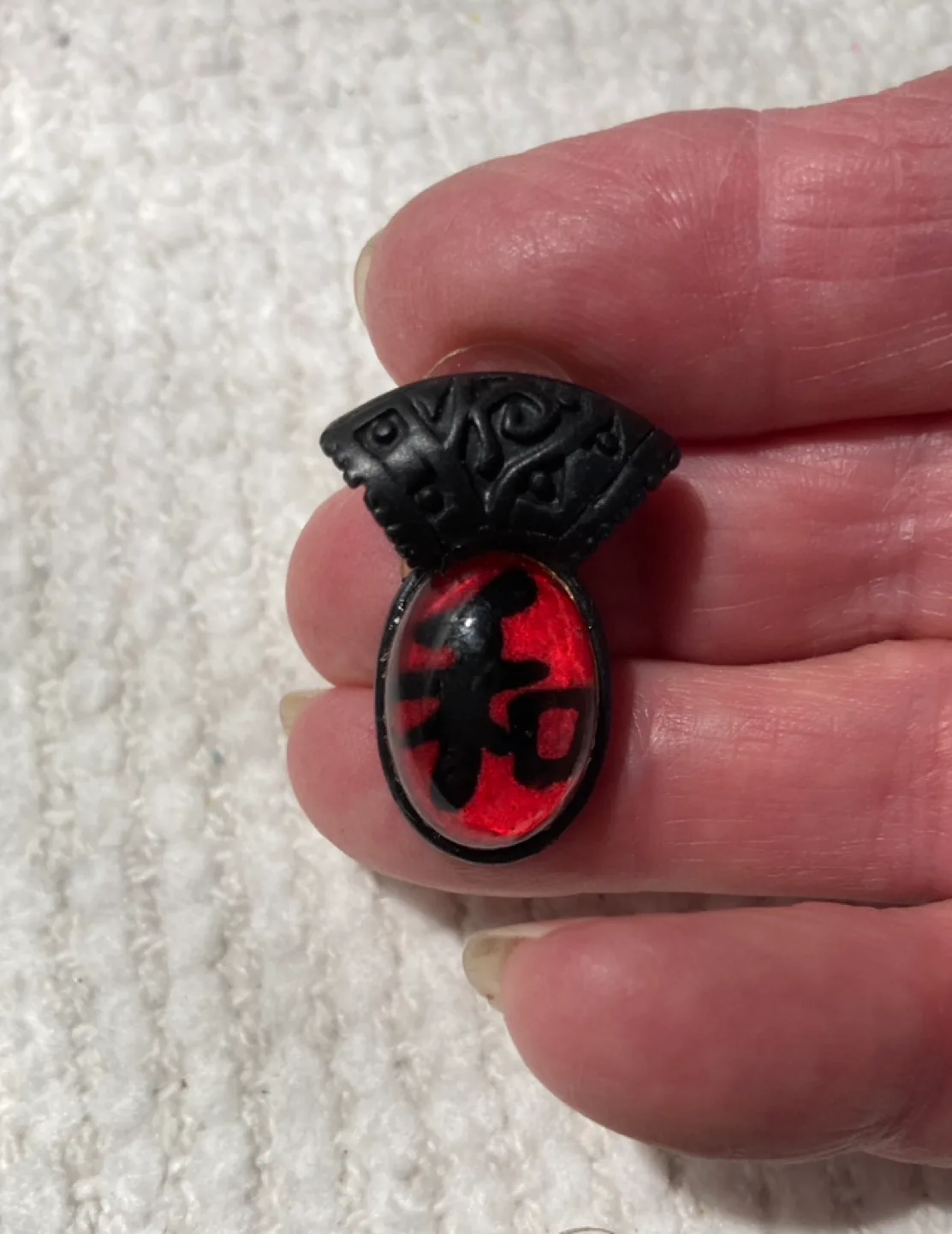 Chico's Red & Black Leather Clutch image indicator(5)