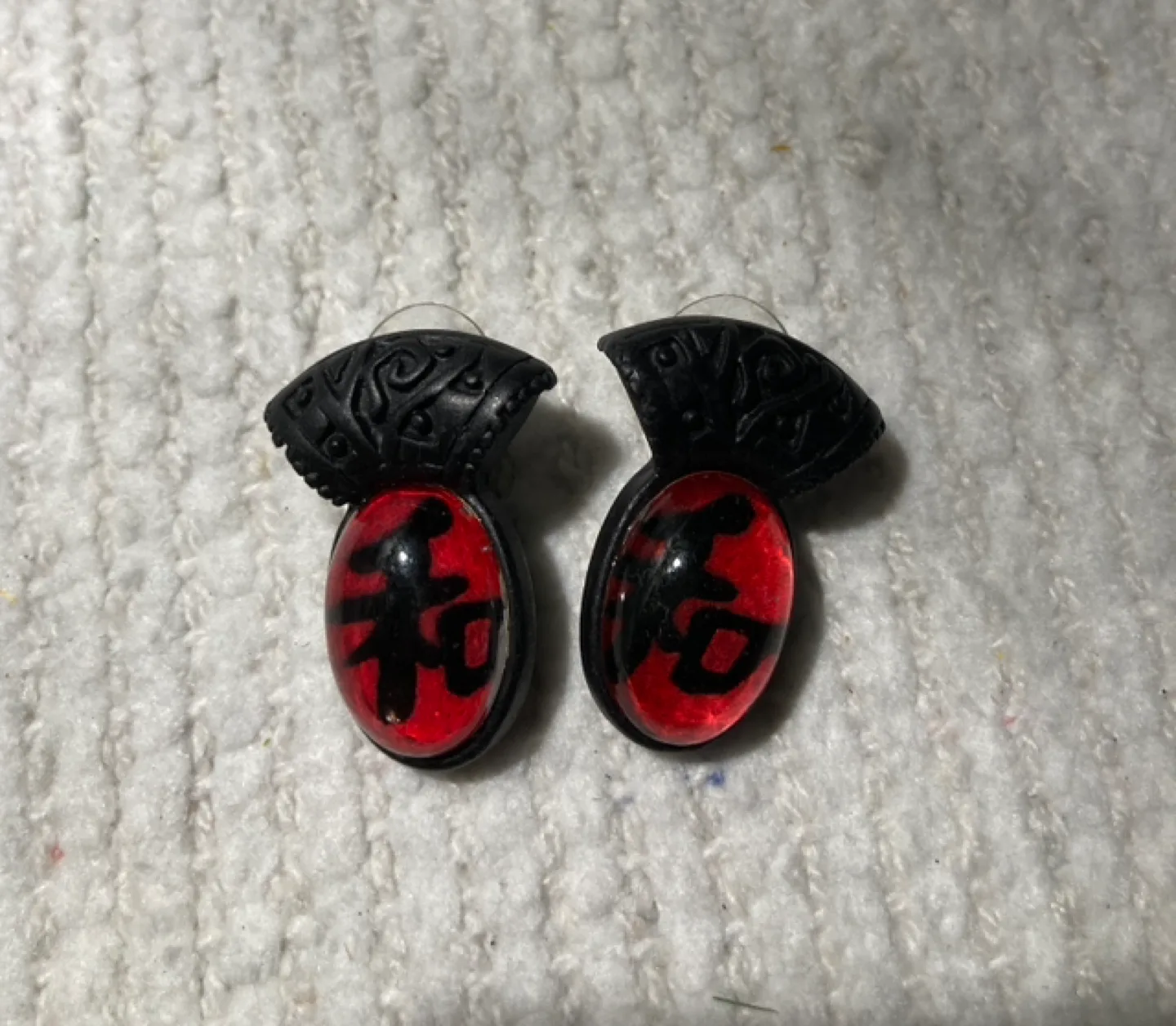 Chico's Red & Black Leather Clutch image indicator(4)