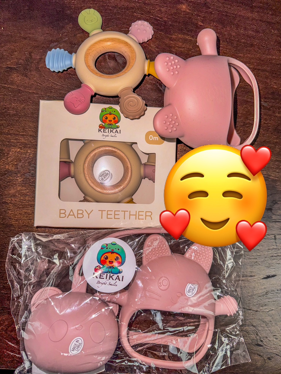 KEIKAI Bright Smiles Baby Teether Set