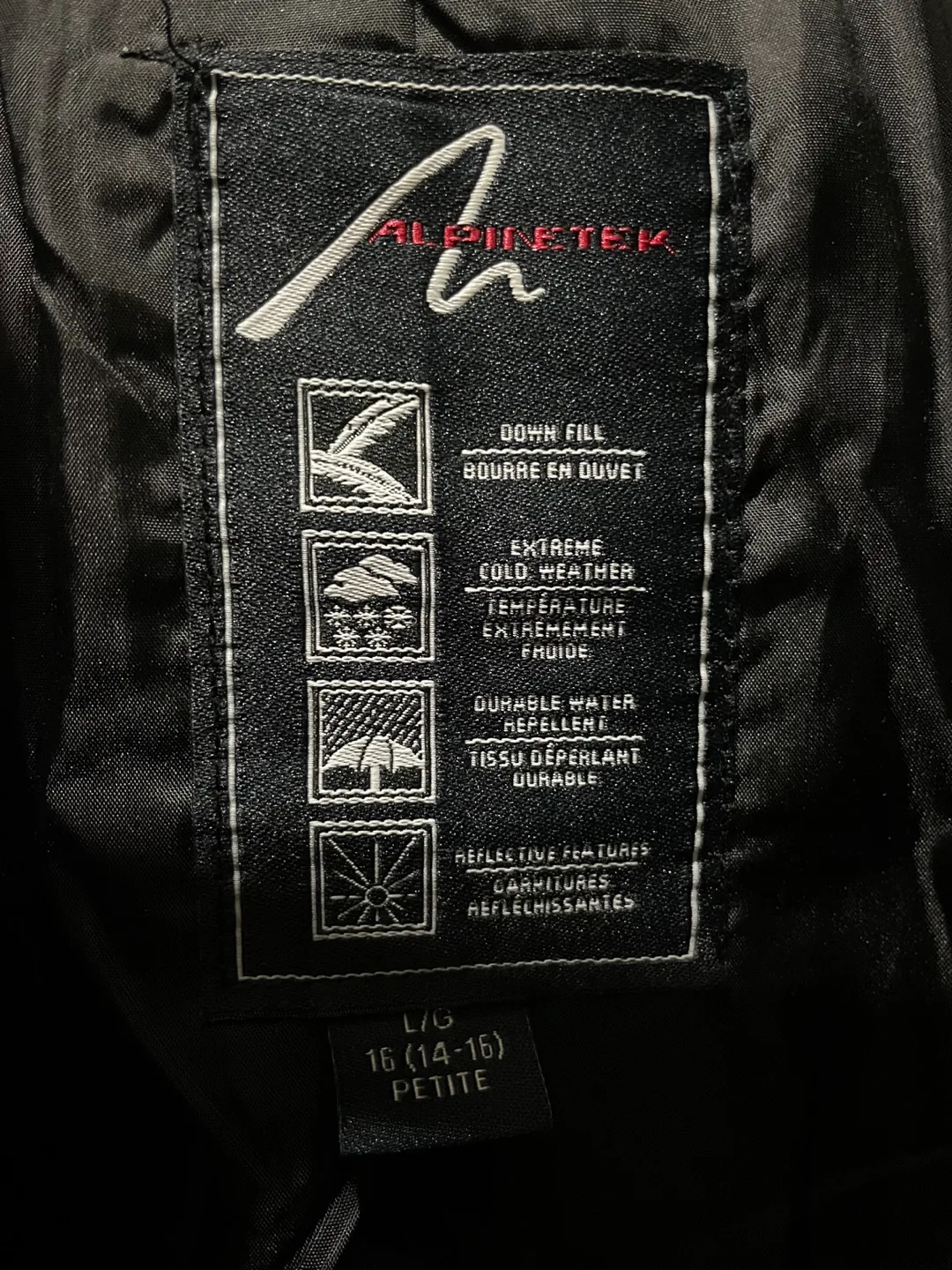 Women’s Large Alpinetek Down Filled Coat image indicator(3)