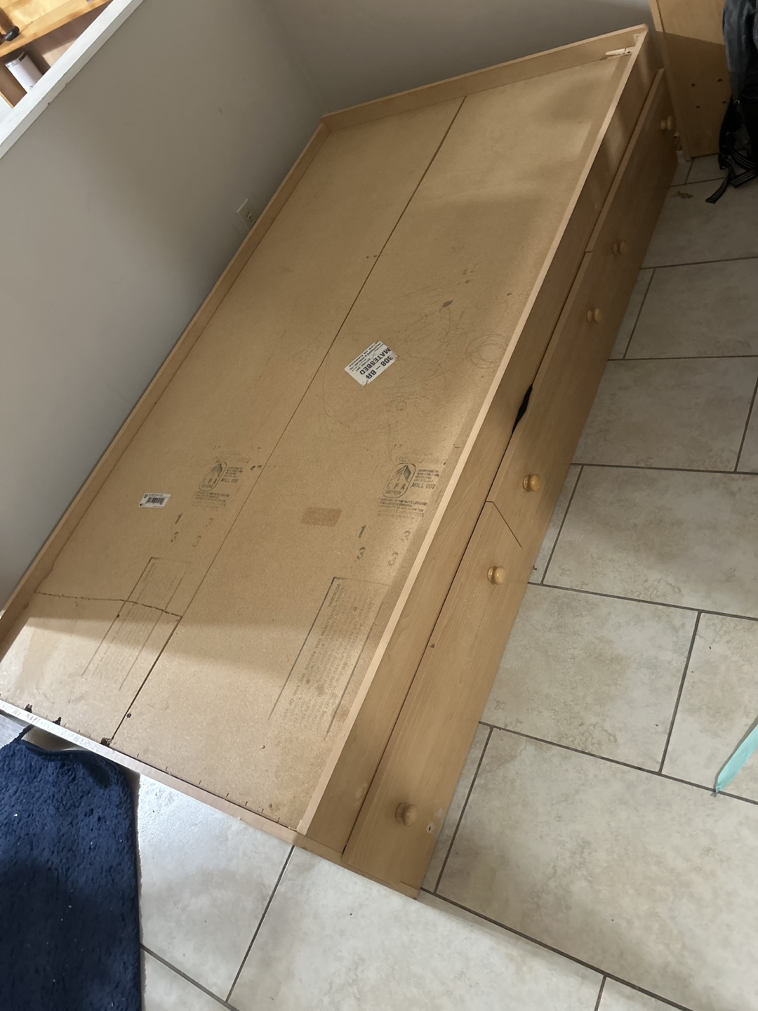Twin Bed Frame with Headboard and Storage Drawers - photo 2