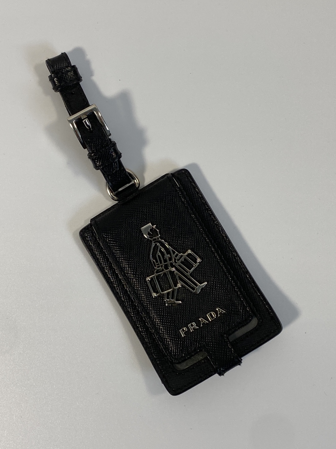 PRADA leather Bellboy Logo Baggage Tag - photo 4