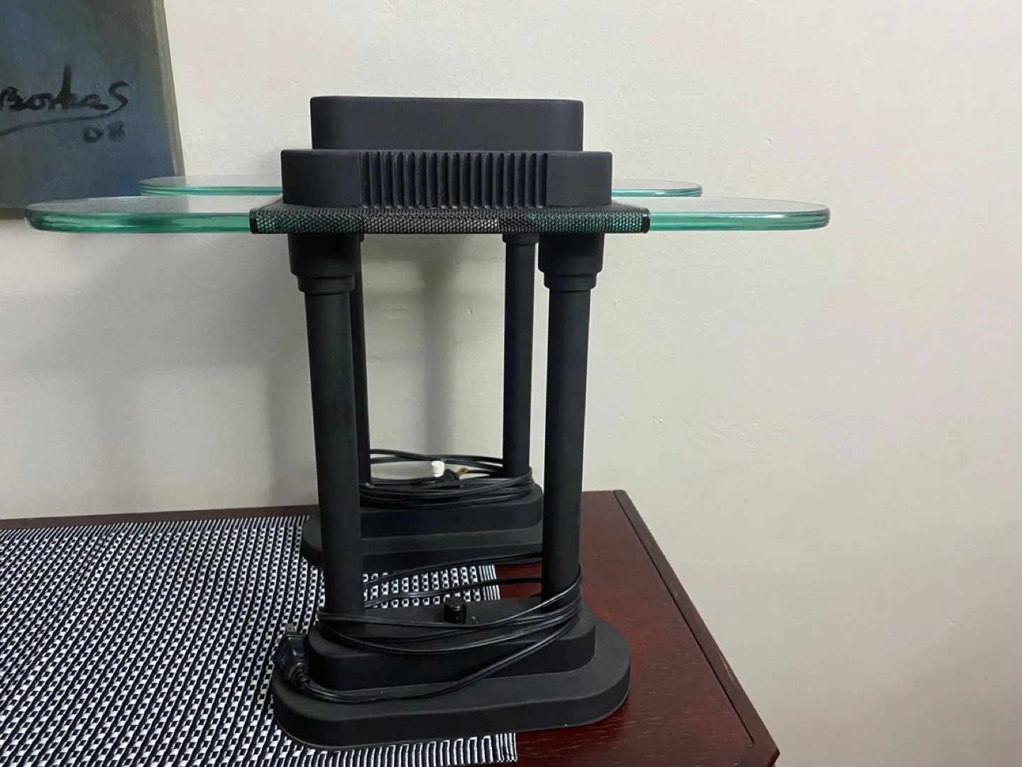 Pair of Black Desk Lamps with Glass Top image indicator(3)