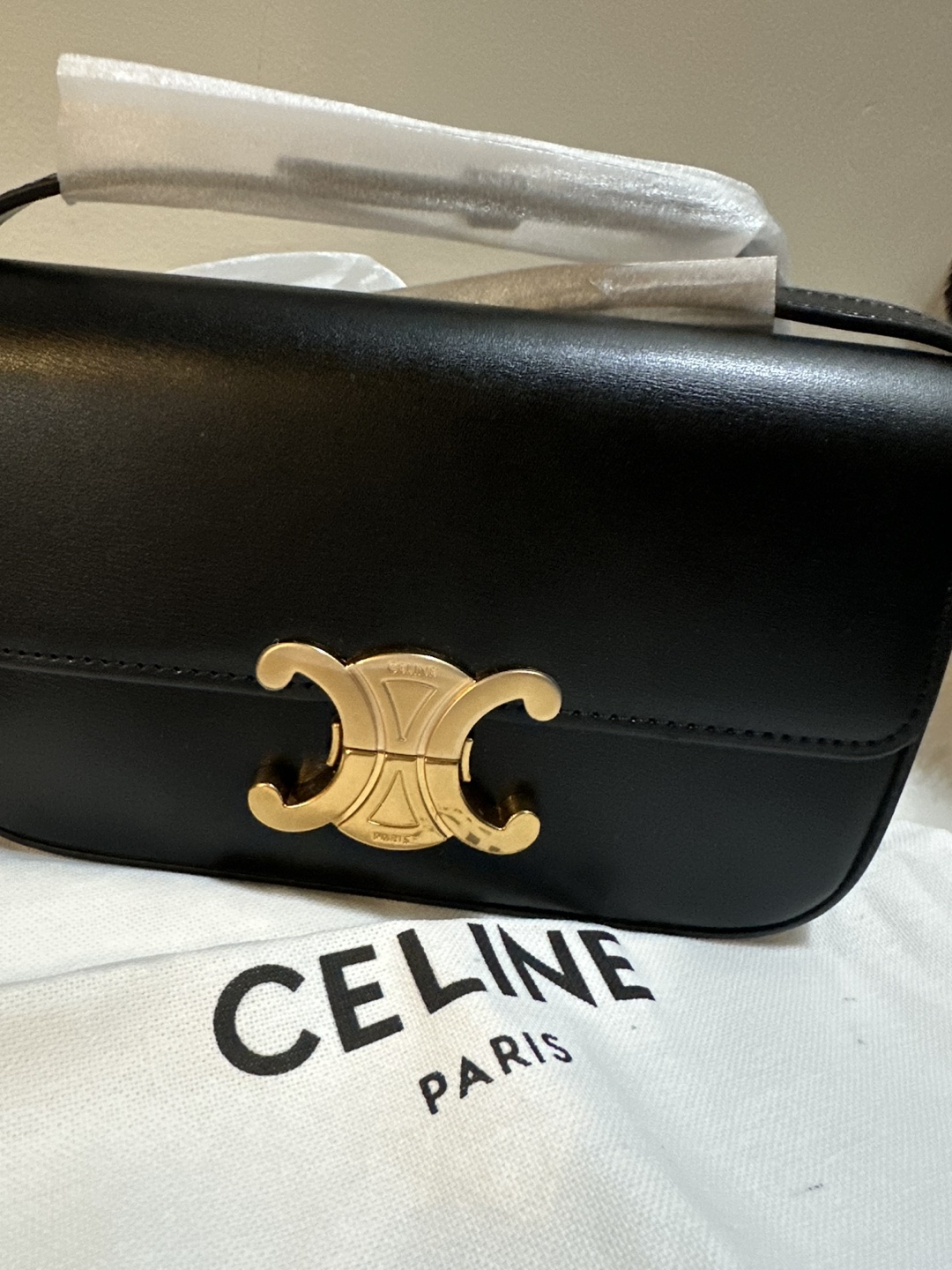 Celine Black Leather Mini Bag