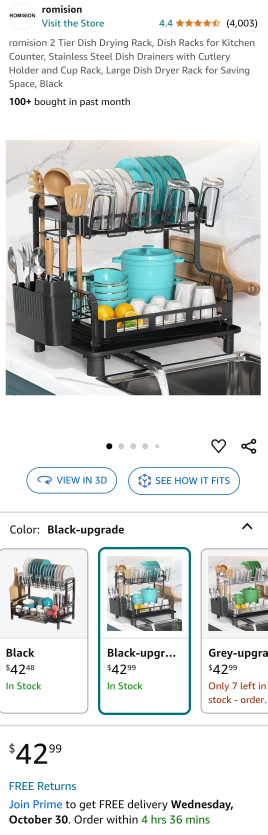 romision 2 Tier Dish Drying Rack