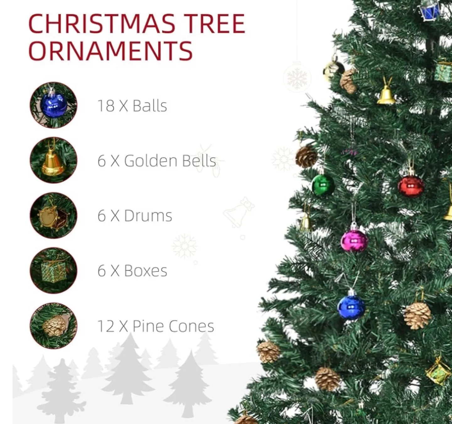 Artificial Christmas Tree with Ornaments image indicator(3)