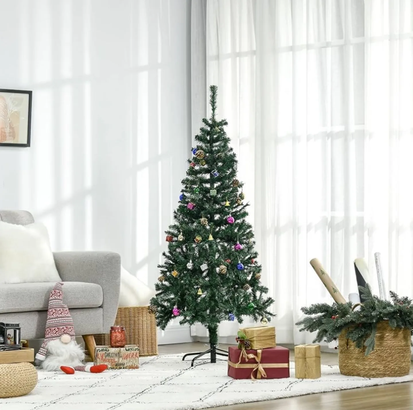 Artificial Christmas Tree with Ornaments image indicator(2)