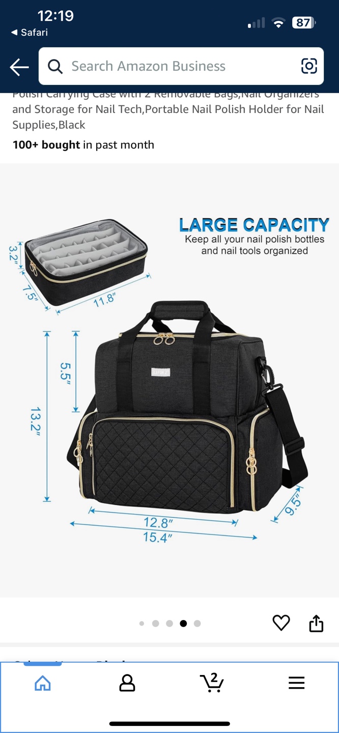 nail Carrying Bags, Nail Organizers. Black - photo 3