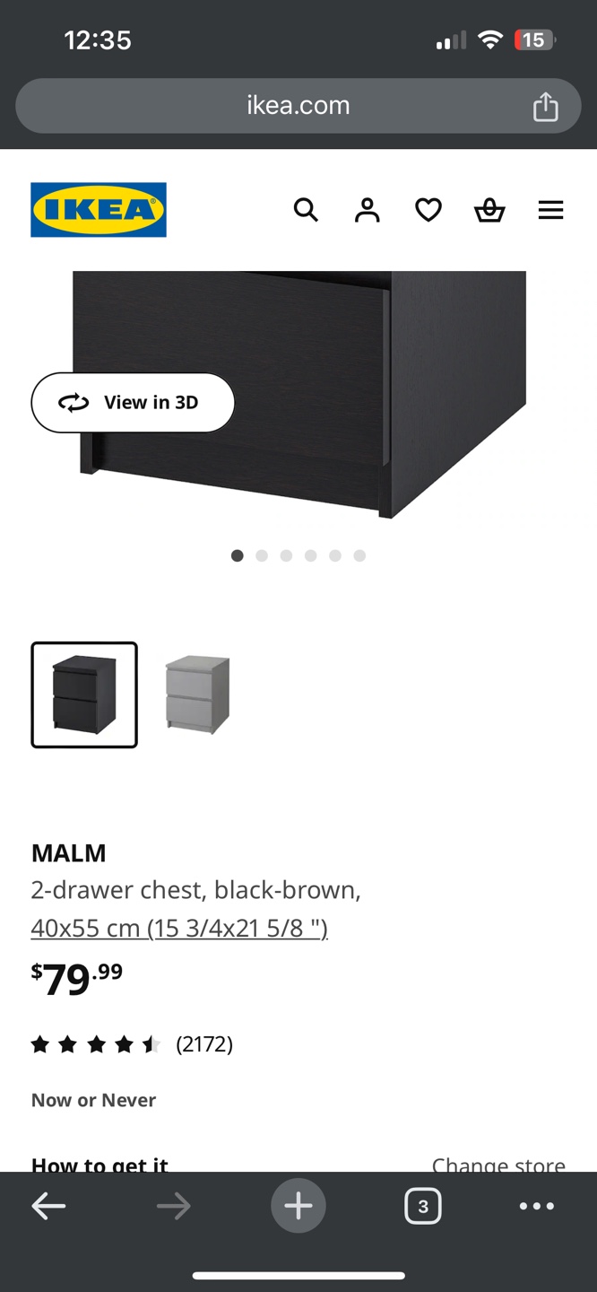Urgent sale - IKEA MALM 2-drawer Chest, Black-Brown X 2 - photo 4