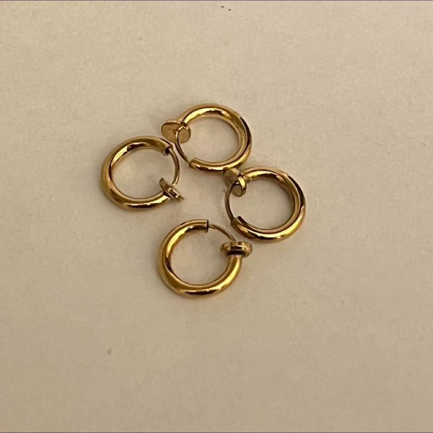 #freecycle Gold Clip On Earrings 8mm thumbnail